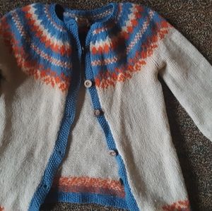 Hand knit Mary Larson wool sweater